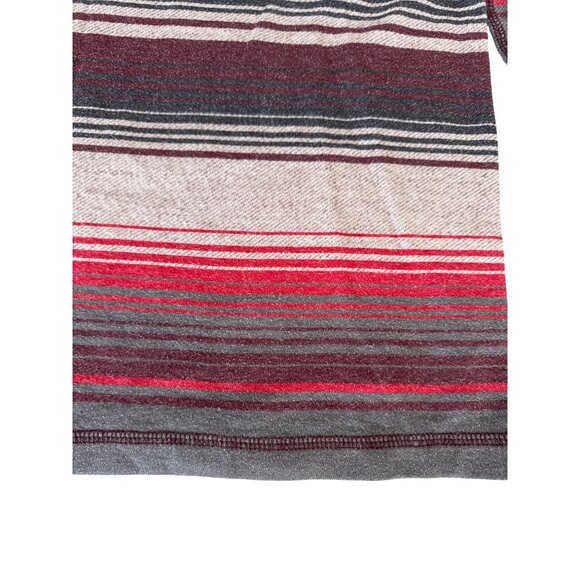 Prana Striped Long Sleeve Shirt Organic Cotton & Polyester Blend Red/Gray Size M - Picture 6 of 8